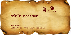 Mór Mariann névjegykártya