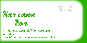 mariann mor business card